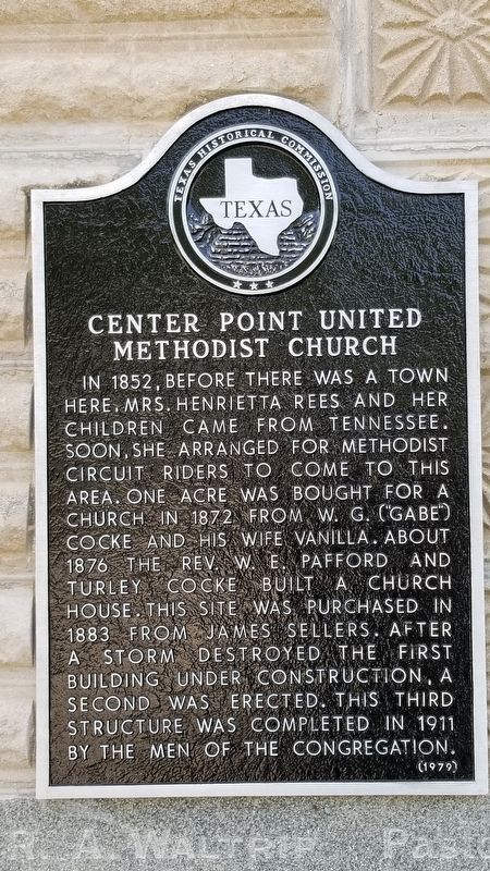 Center Point United Methodist Church Marker image. Click for full size.