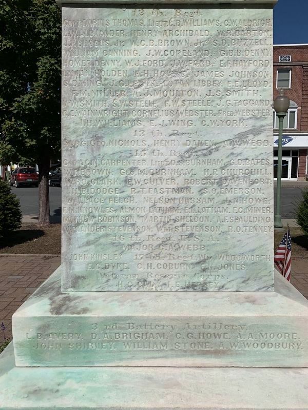 Northfield Civil War Memorial - South Face image. Click for full size.