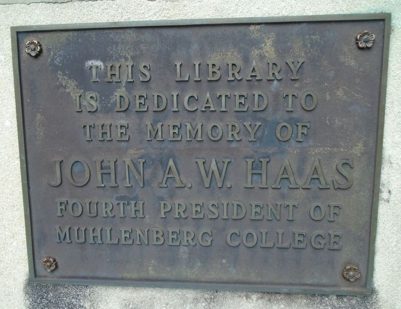 The Haas College Center Dedication Marker image. Click for full size.