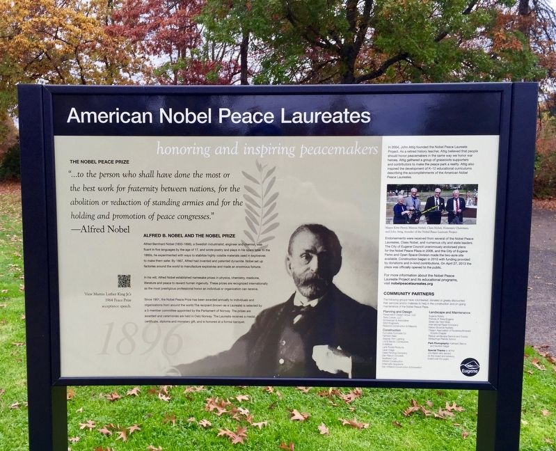 American Nobel Peace Laureates Marker image. Click for full size.