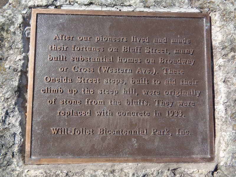 Oneida Street Steps Marker. Click for full size. Oneida Street Steps Marker image. Click for full size.