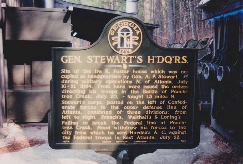 Gen. Stewart�s H'dq'rs. Marker image. Click for full size.