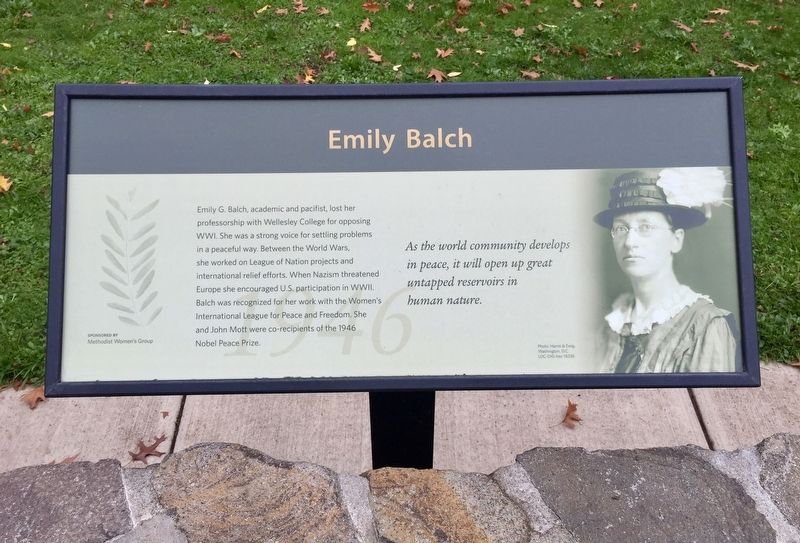 Emily Balch (1946) Marker image. Click for full size.