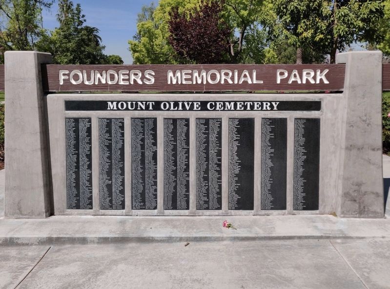 Mount Olive Cemetery Memorial image. Click for full size.