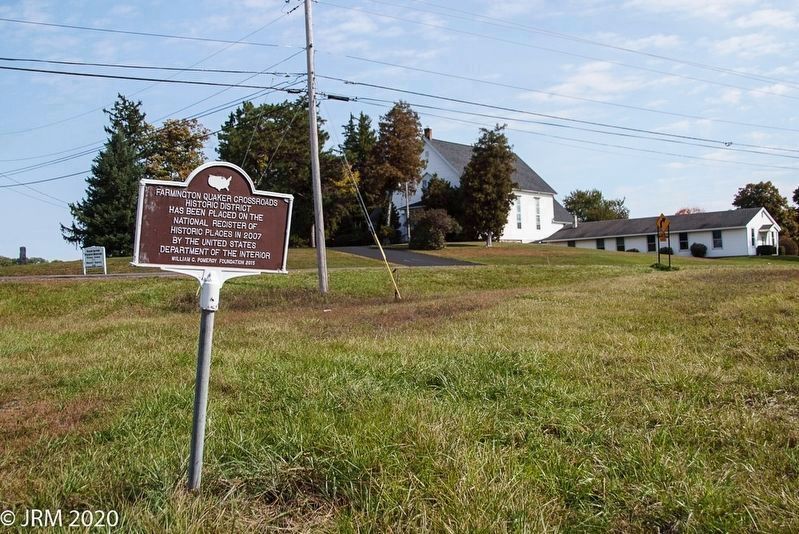 Farmington Quaker Crossroads Historic District Marker image. Click for full size.