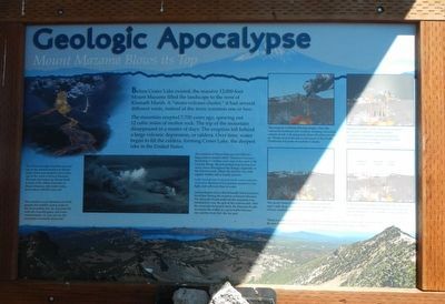 Geologic Apocalypse Marker. Click for full size. Geologic Apocalypse Marker image. Click for full size.