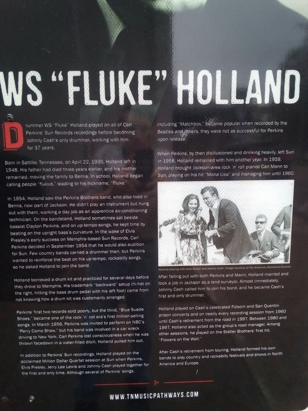 W.S. "Fluke" Holland Marker image. Click for full size.