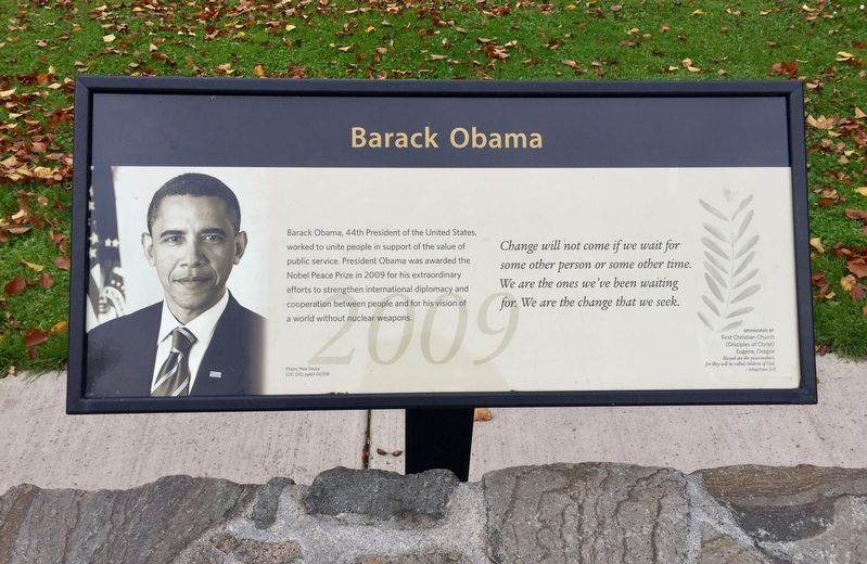 Barack Obama (2009) Marker image. Click for full size.