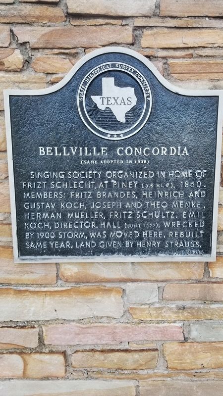 Bellville Concordia Marker image. Click for full size.