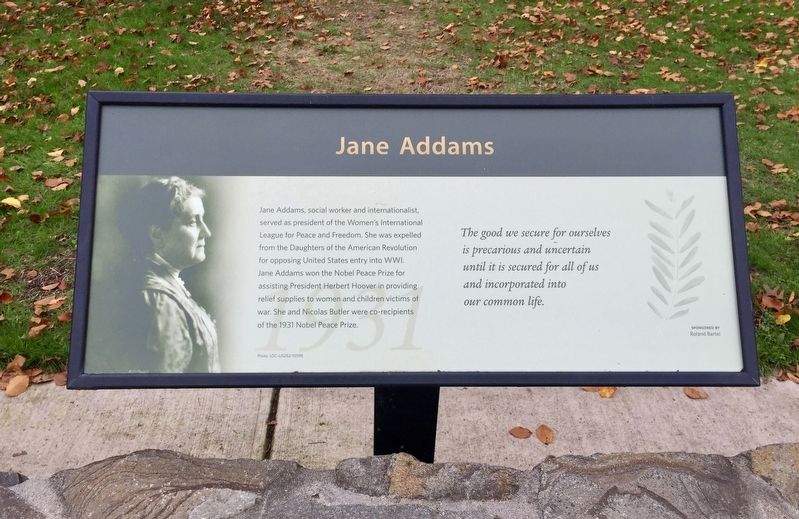 Jane Addams (1931) Marker image. Click for full size.