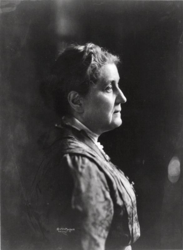 Jane Addams (same photo as on the marker) image. Click for full size.