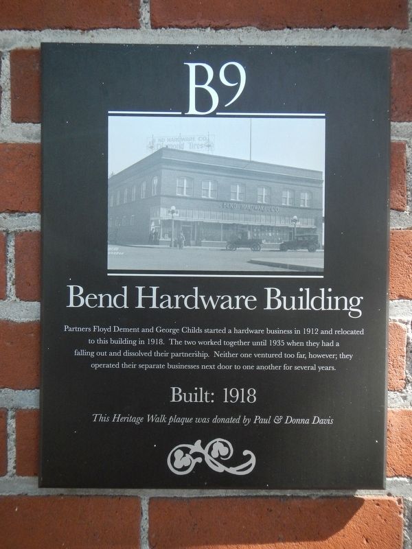 Bend Hardware Building Marker image. Click for full size.