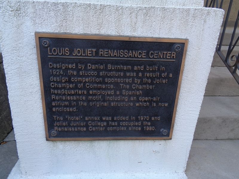 Louis Joliet Renaissance Center Marker image. Click for full size.
