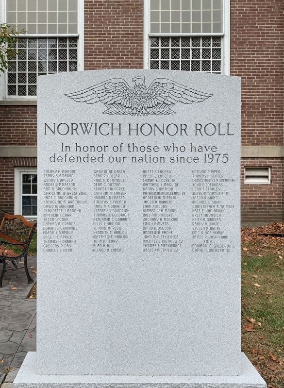 Norwich Honor Roll Marker image. Click for full size.