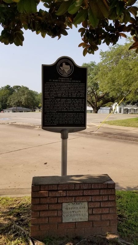 Original Site of St. Mary's Episcopal Church Marker image. Click for full size.