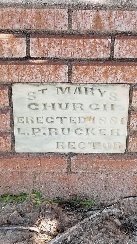 Original marker of the 1881 church site image. Click for full size.