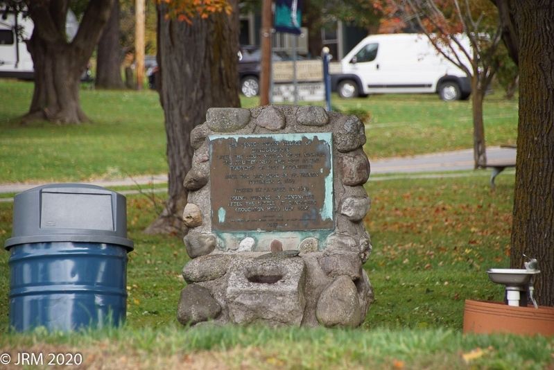 The Seneca Indian Village Marker in Elton Park image. Click for full size.