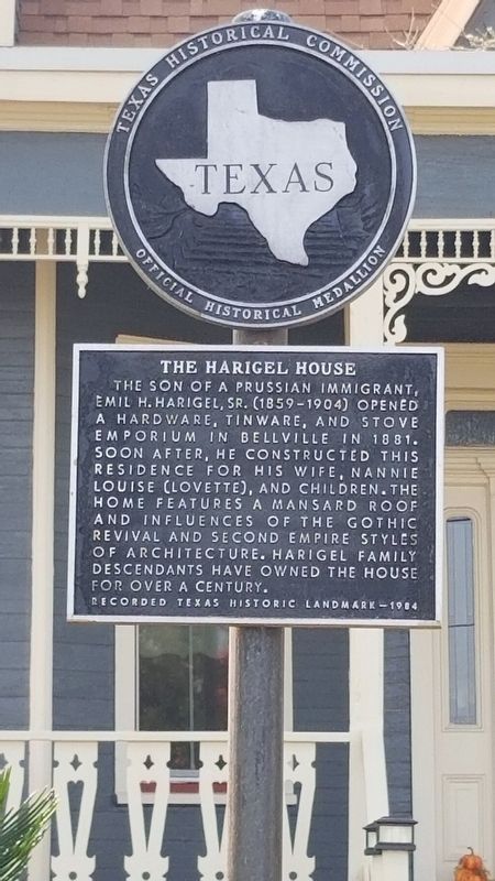 The Harigel House Marker image. Click for full size.