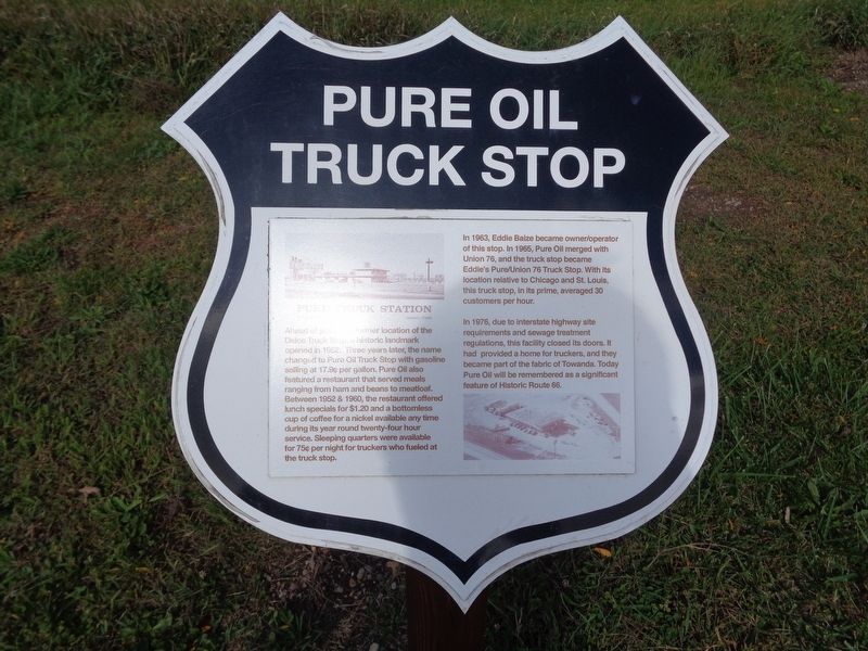 Pure Oil Truck Stop Marker image. Click for full size.