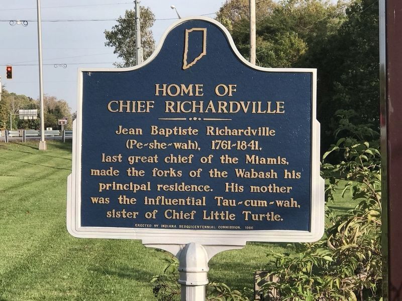 Home of Chief Richardville Marker image. Click for full size.