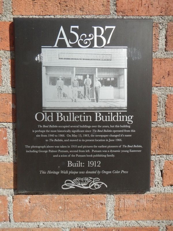 Old Bulletin Building Marker image. Click for full size.