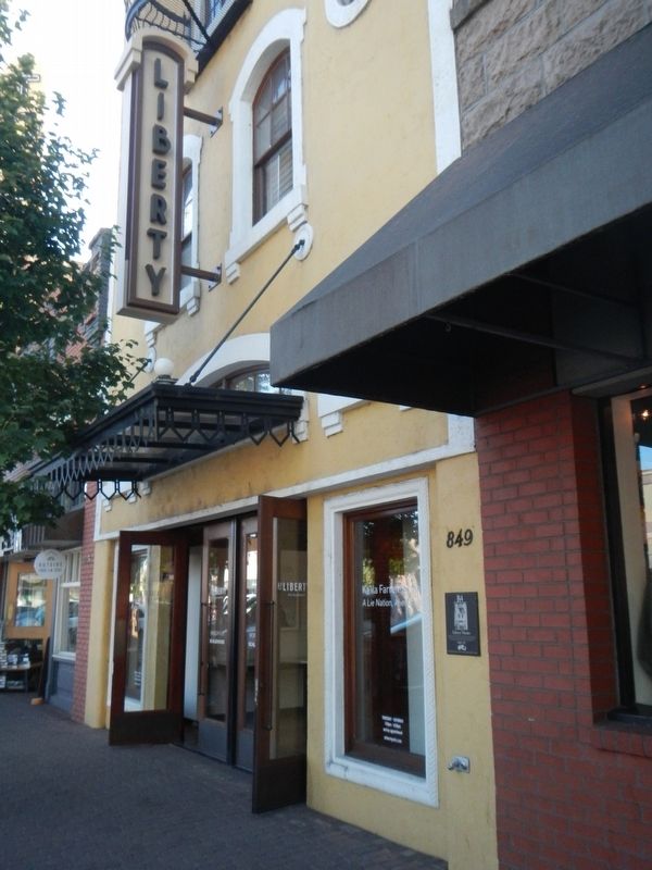 Liberty Theater and Marker. Click for full size. Liberty Theater and Marker image. Click for full size.