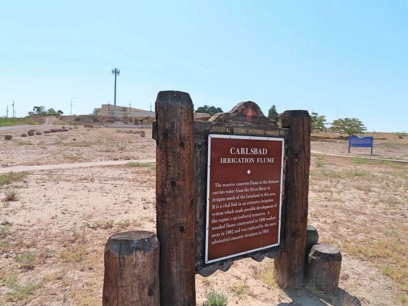 Carlsbad Irrigation Flume Marker. Click for full size. Carlsbad Irrigation Flume Marker image. Click for full size.
