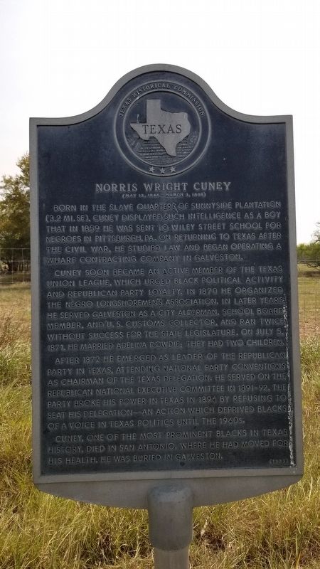 Norris Wright Cuney Marker image. Click for full size.