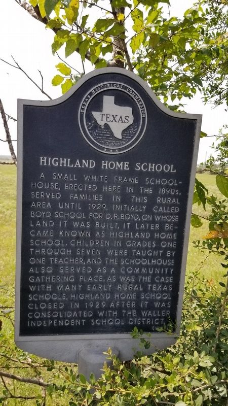 Highland Home School Marker image. Click for full size.
