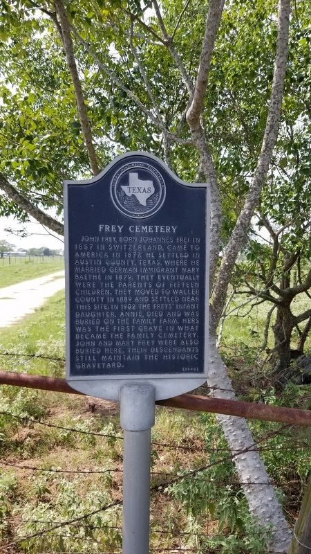Frey Cemetery Marker image. Click for full size.