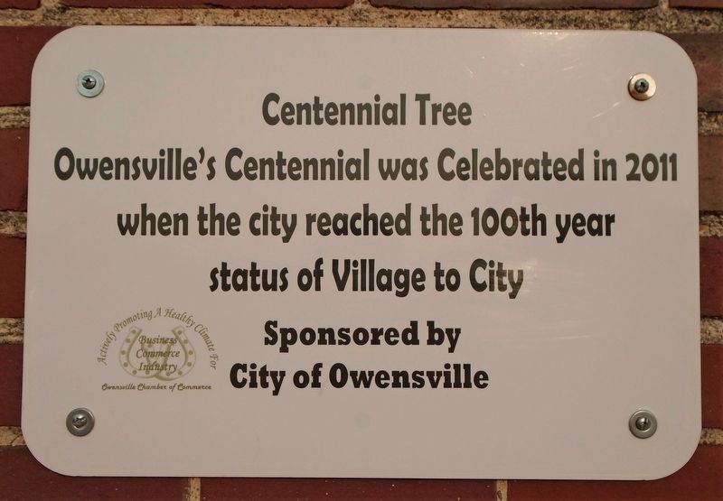 Centennial Tree Marker. Click for full size. Centennial Tree Marker image. Click for full size.