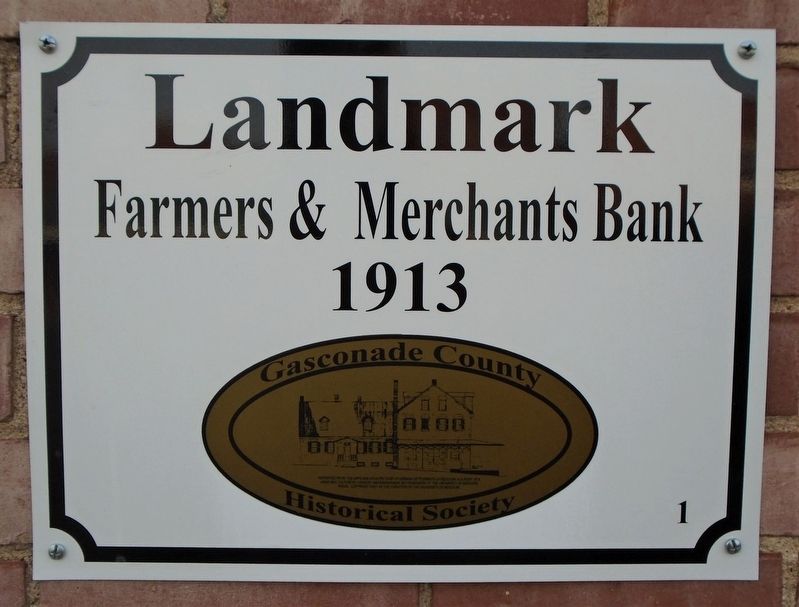 Farmers & Merchants Bank Marker image. Click for full size.