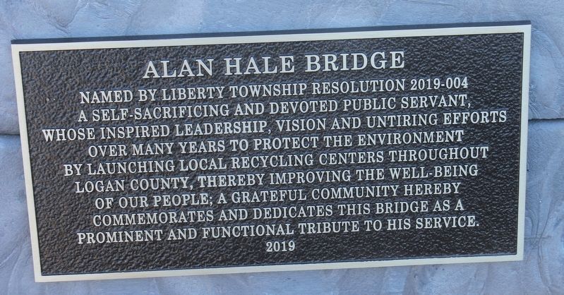 Dedication plaque on the bridge image. Click for full size.