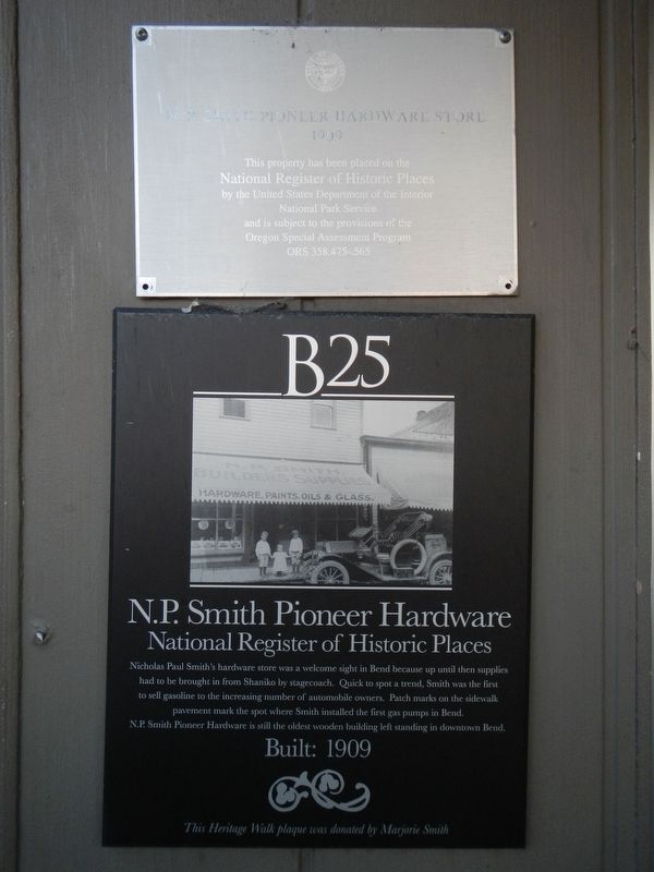 N.P Smith Pioneer Hardware Marker image. Click for full size.