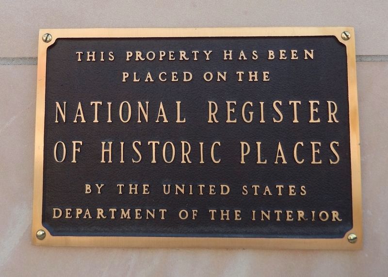 National Register of Historic Places Plaque image. Click for full size.