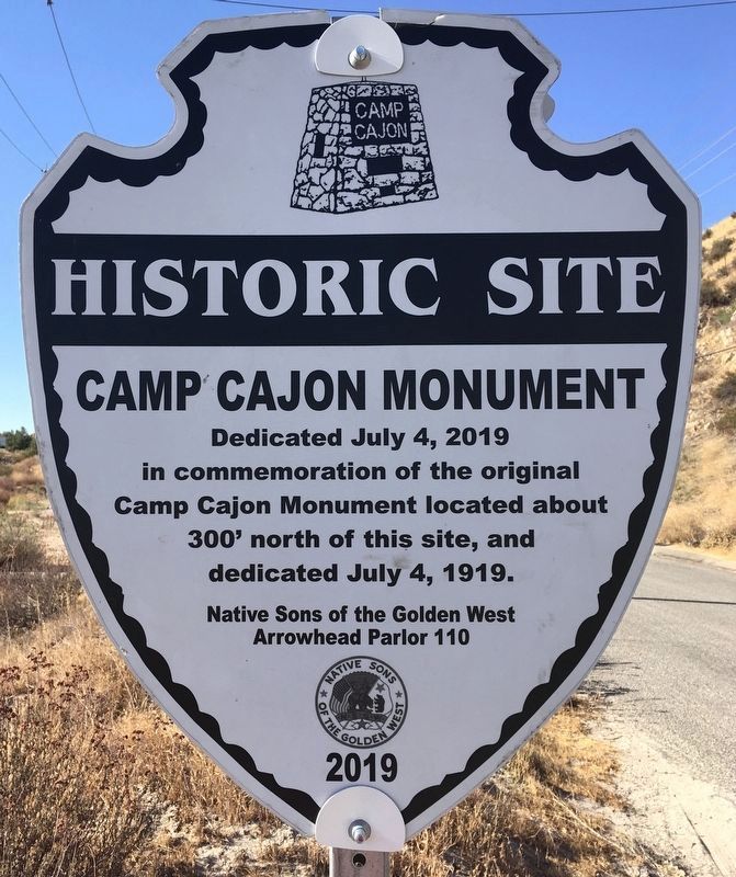 Camp Cajon Marker image. Click for full size.