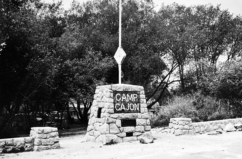 Original Camp Cajon Monument image. Click for full size.