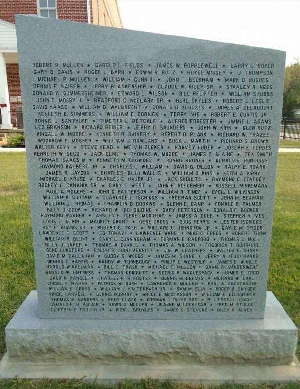 Crawford County Vietnam Era Veterans Honor Roll. Click for full size. Crawford County Vietnam Era Veterans Honor Roll image. Click for full size.