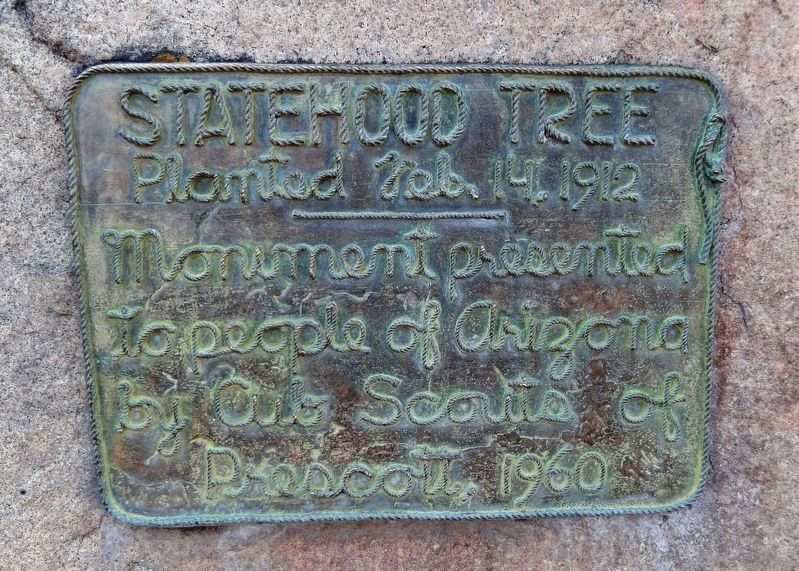 Statehood Tree (<i>1960 marker</i>) image. Click for full size.