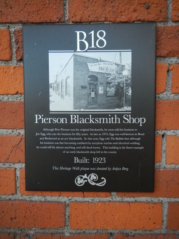 Pierson Blacksmith Shop Marker image. Click for full size.