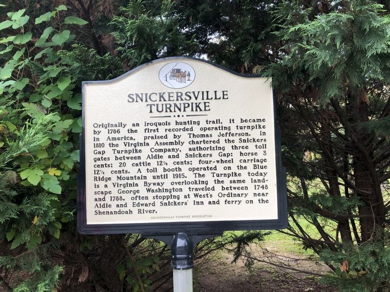 Snickersville Turnpike Marker image. Click for full size.