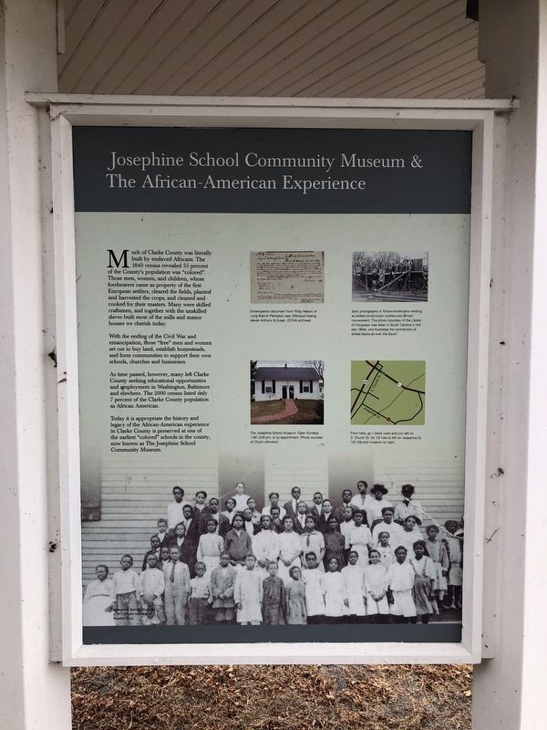 Josephine School Community Museum & The African-American Experience Marker image. Click for full size.