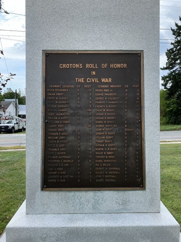 Town of Groton Civil War Memorial image. Click for full size.