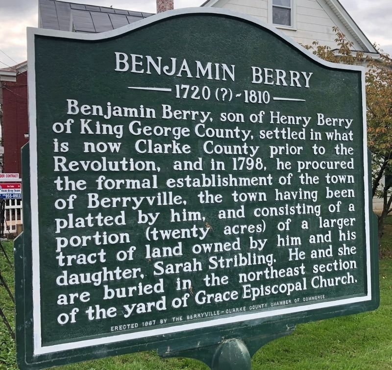 Benjamin Berry Marker image. Click for full size.