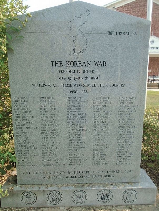 The Korean War Marker image. Click for full size.
