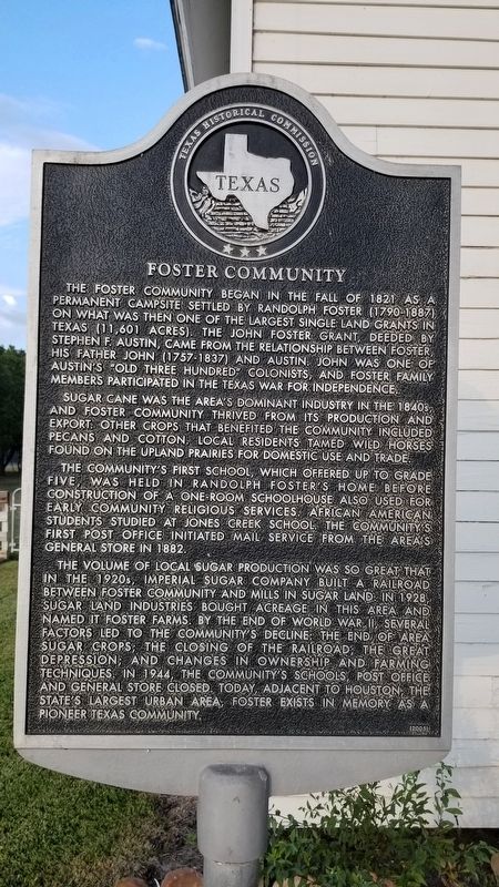 Foster Community Marker image. Click for full size.