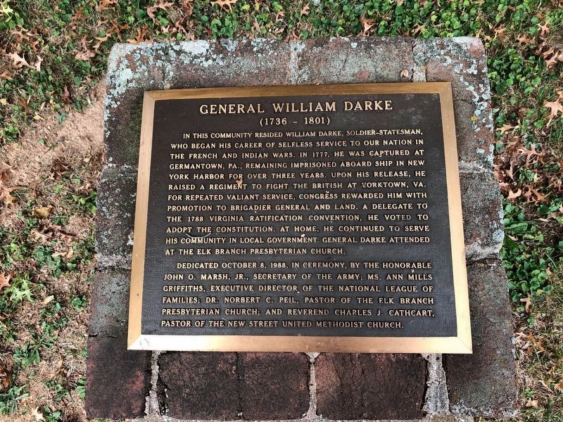 General William Darke Marker image. Click for full size.