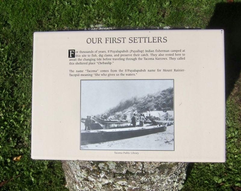 Our First Settlers Marker. Click for full size. Our First Settlers Marker image. Click for full size.