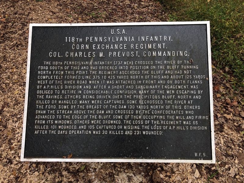118th Pennsylvania Infantry Marker image. Click for full size.