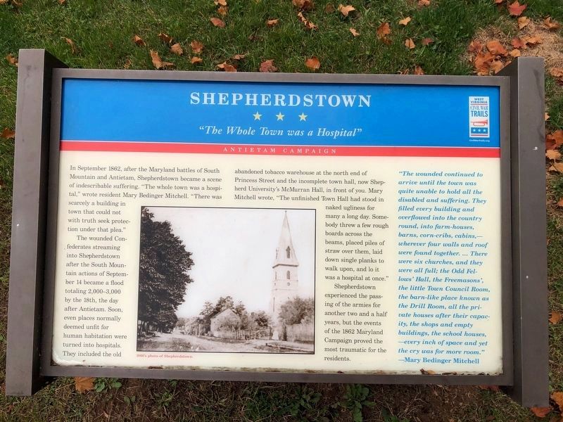 Shepherdstown Marker. Click for full size. Shepherdstown Marker image. Click for full size.